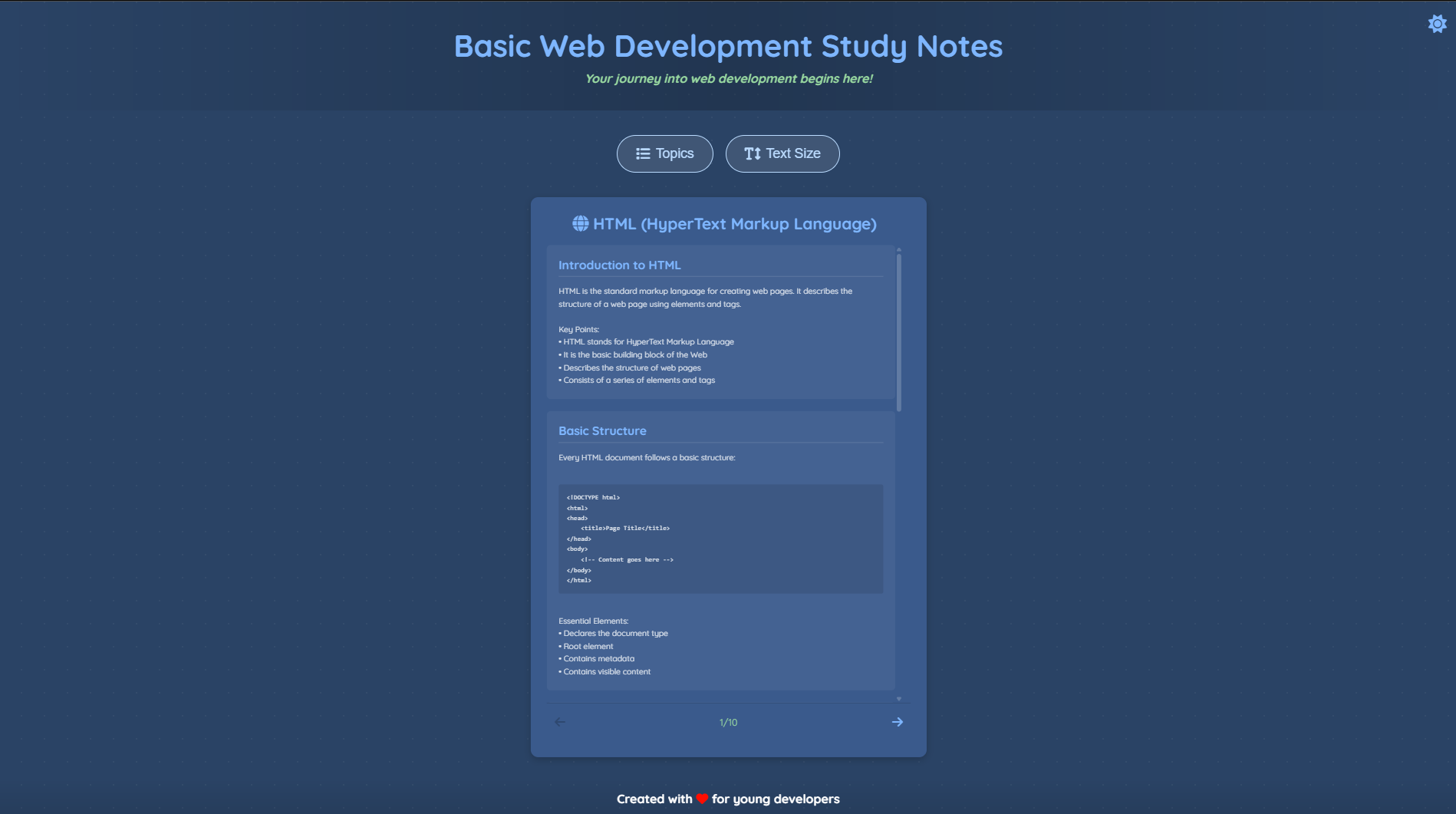 Website Notes Website